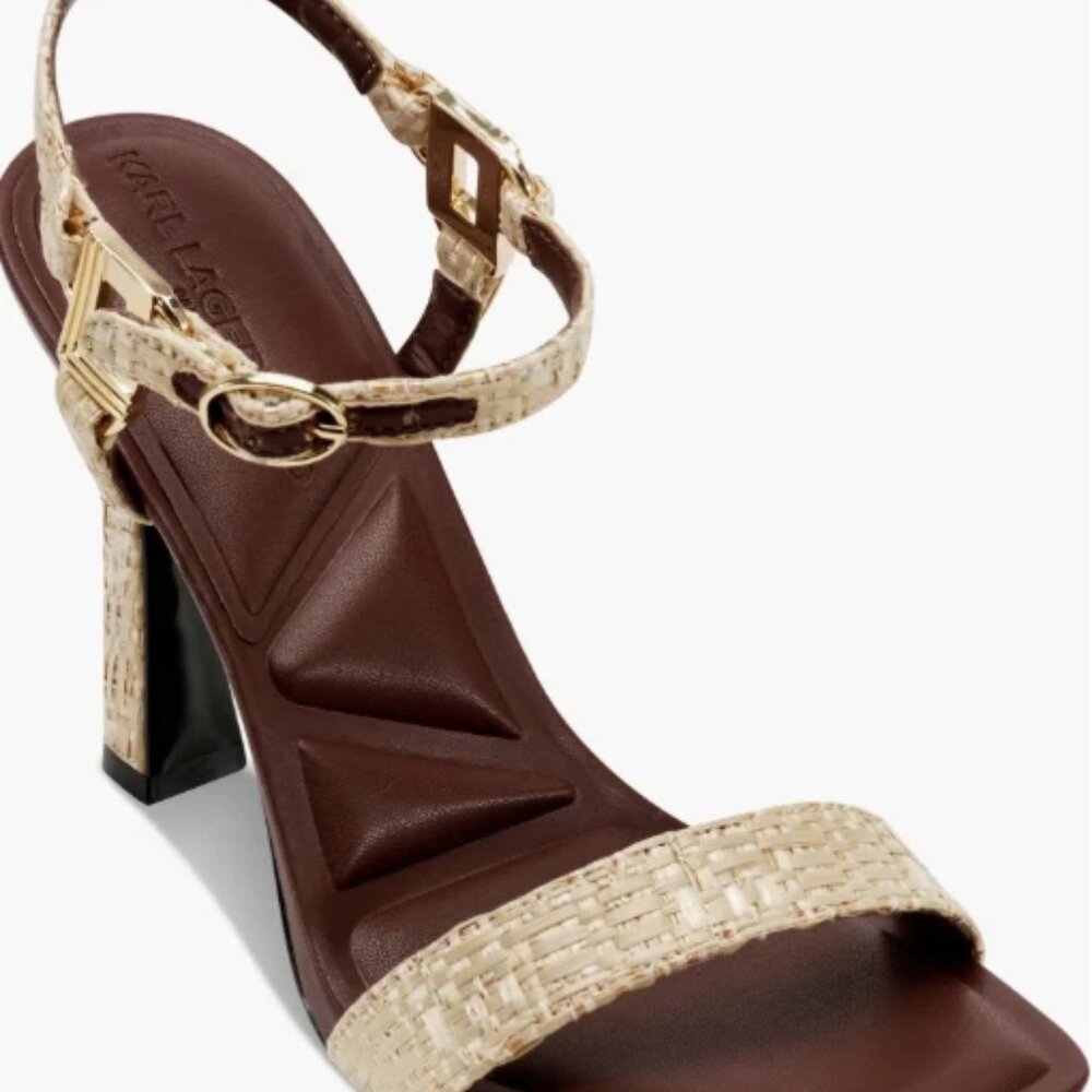 Karl Lagerfeld Womens CYBIL Ankle Strap Dressy Heels U.S 8.5 Medium (New)